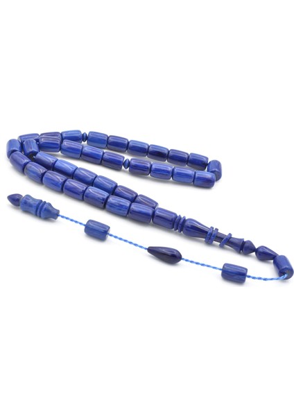 Ahmet Emin Yapımı Imamesli Halkalı Lacivert Sıkma Kehribar Tesbih fiyatları