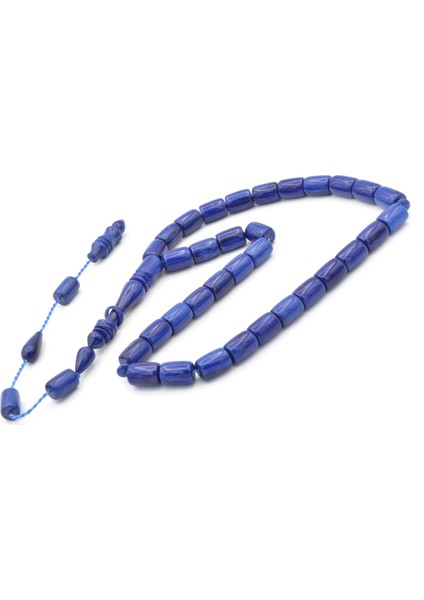 Ahmet Emin Yapımı Imamesli Halkalı Lacivert Sıkma Kehribar Tesbih modelleri