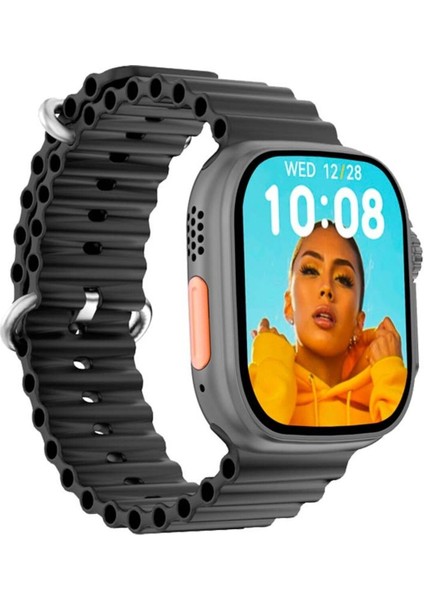 Ultra Plus Watch 8 Akıllı Saat + Bluetooth Kulaklık + Yedek Kordon 2.1 Ekran Kablosuz Şarj IPS Ekran