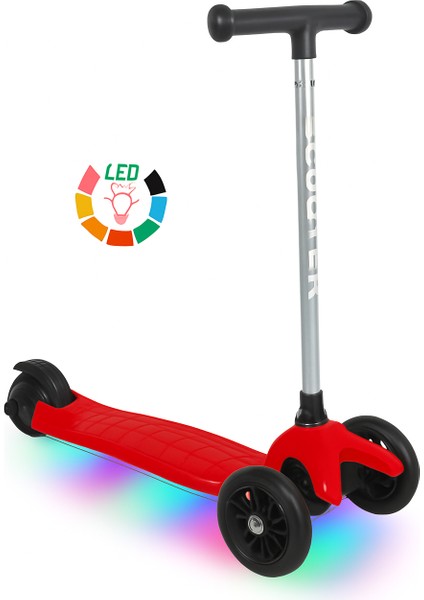 Scootix Pilli Işıklı 3 Tekerlekli Çocuk Scooter