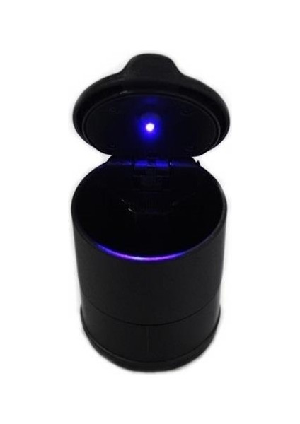 Oto Mavi LED Işıklı Küllük Isıya Dayanıklı