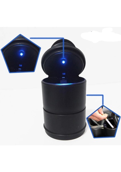 Oto Mavi LED Işıklı Küllük Isıya Dayanıklı fırsatları