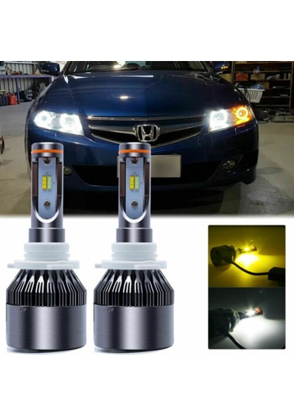 9005 Tip LED Far Ampulü Çift Renkli Sarı/beyaz -36W-4800LM-12V fiyatları