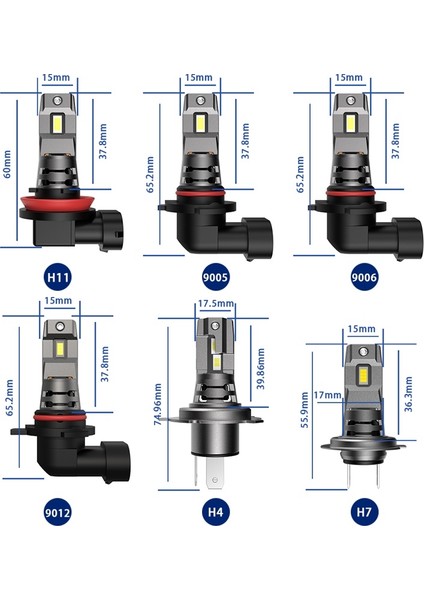 Ultra Parlak 80W LED Far Ampulü H11 11000LM 6000K Beyaz fiyatları