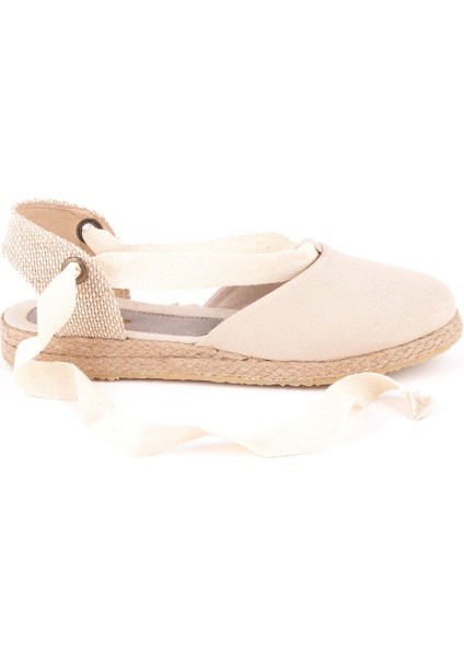 Gerçek Elişi Ipli Düz Topuk Keten Espadril Handmade