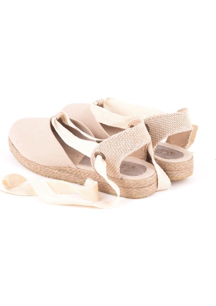 Gerçek Elişi Ipli Düz Topuk Keten Espadril Handmade