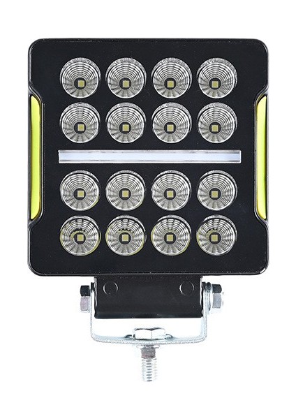 Offroad Sis Lambası: 10,5 x 3,5 x 12CM Kare Dayanıklı, IP68 Su Geçirmez, Beyaz-Amber
