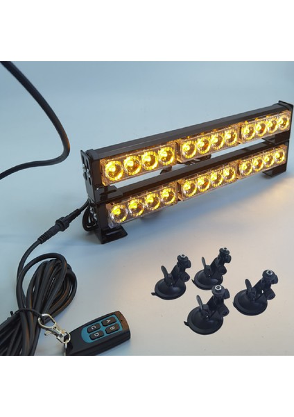 21 Fonksiyonlu Çakar Lamba Sarı Sarı 2'li Set Vantuzlu Kumandalı 12-36V 72W fiyatları