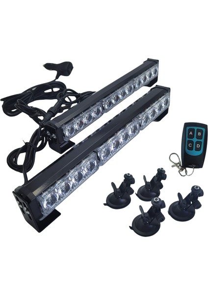 21 Fonksiyonlu Çakar Lamba Sarı Sarı 2'li Set Vantuzlu Kumandalı 12-36V 72W modelleri