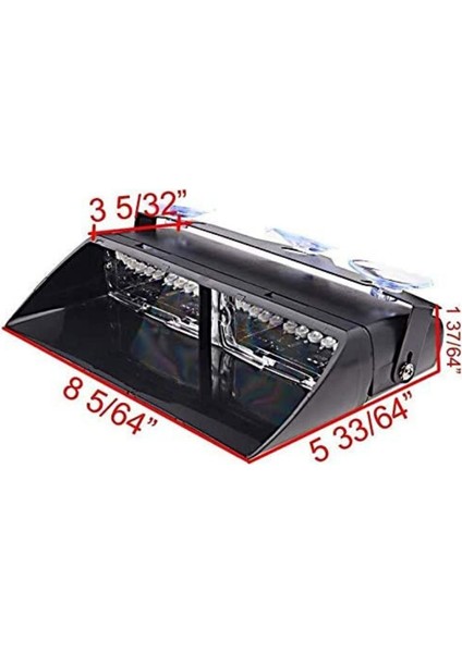 Güçlü 16W Flaş LED Çakar Işık - Kırmızı Mavi 8 Fonksiyon fırsatları