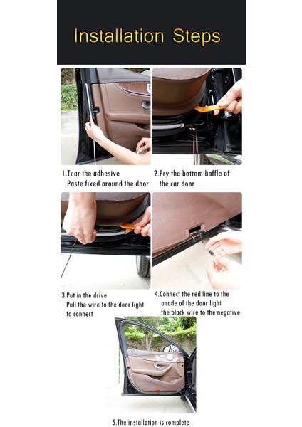 Şık Kapı Uyarı Işığı ve Gündüz LED Seti