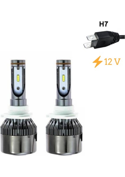 H7 Tip LED Far Ampulü Beyaz Renk 36W 4800LM 12V