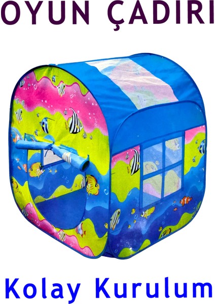 Çocuk Oyun Çadırı Pencereli Kolay Kurumlu Oyun Evi 90CMX85CMX105CM / Like To Play Play Tent