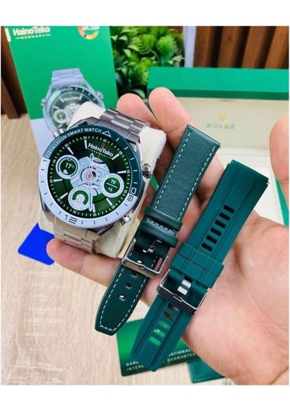 RW67 Watch Ultimate Akıllı Saat Harita Okuma Özellikli 3 kordonlu (Metal-Deri-Silikon) fırsatları