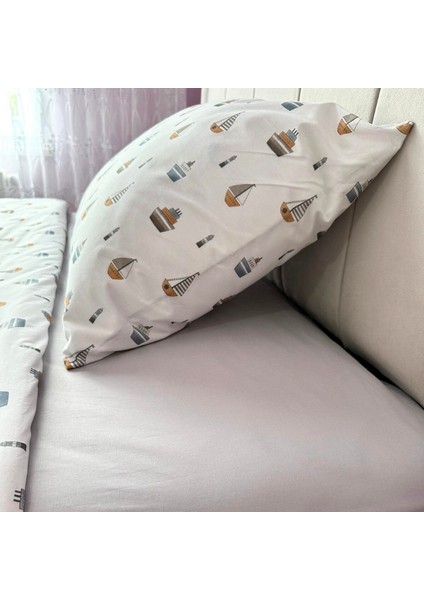 %100 Pamuklu Gemi Desenli Çocuk Nevresim Takımı - Emnvizyontekstil modelleri