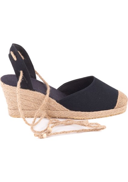 Gerçek Elişi Bilekten Bağcıklı Topuğu Açık Dolgu Topuk Keten Hasır Kadın Espadril Handmade modelleri