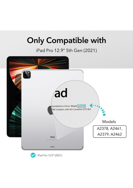 iPad Pro 12.9 Inç 5. Nesil (2021) Rebound Kılıf