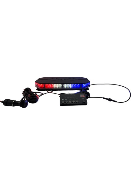 Güçlü 38 Fonksiyonlu LED Tepe Lambası - Kırmızı, Mavi, Beyaz