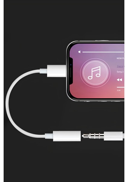 Lightning To 3.5mm Jack Dönüştürücü Adaptör – iPhone Uyumlu, Yüksek Ses Kalitesi