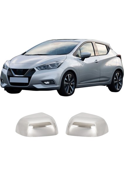 Nissan Micra Uyumlu 2010-2017 Krom Ayna Kapağı 2 Parça Paslanmaz Çelik modelleri