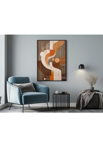 Metal Çerçeveli Gerçek Camlı Tablo - Dijital Baskı - Soyut " Kum Fırtınası" indirimleri