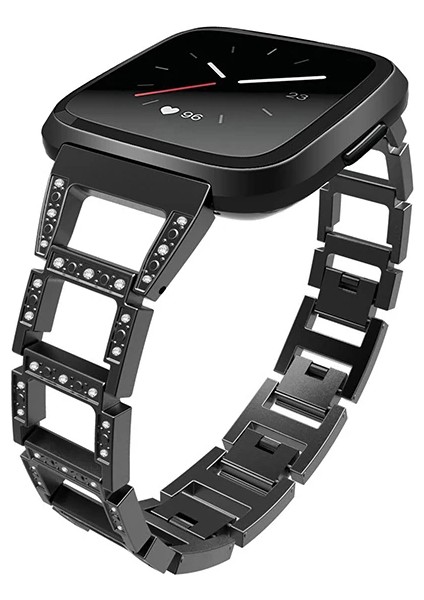Fitbit Versa Metal Diamond Işlemeli Akıllı Saat Kayış KORDON-(5775) - FKU2068-1456 fiyatları