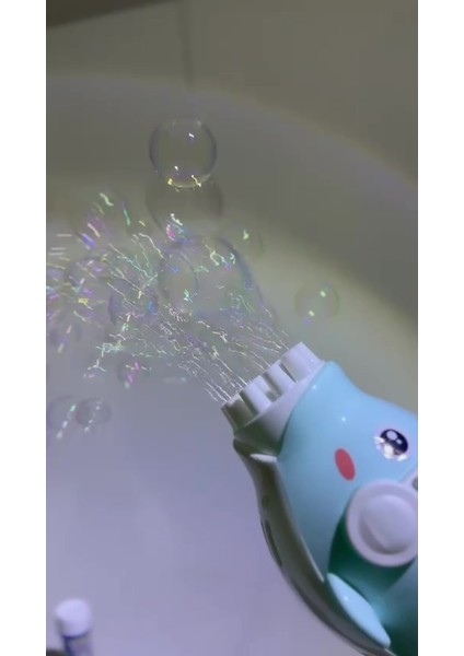 Elite Fish Çok Delikli Pilli Köpük Atan Tabanca Oyuncağı Bubble Gun Pembe 1 Adet