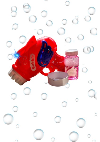 Elite Bubble Gun Çok Delikli Pilli ve Işıklı Köpük Atan Oyuncak Tabanca Bandırmalı 1 Adet