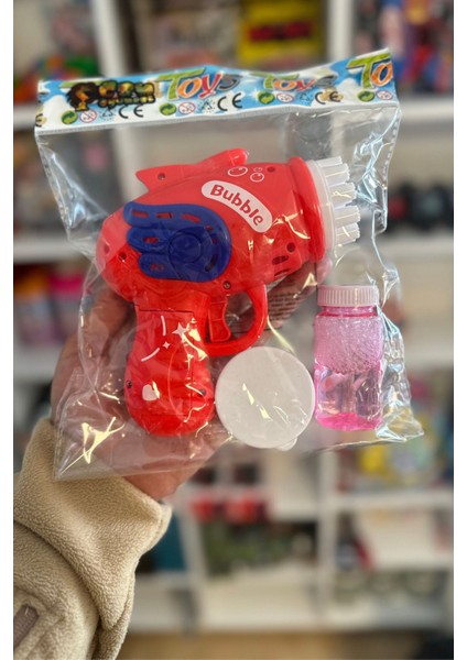 Elite Bubble Gun Çok Delikli Pilli ve Işıklı Köpük Atan Oyuncak Tabanca Bandırmalı 1 Adet modelleri