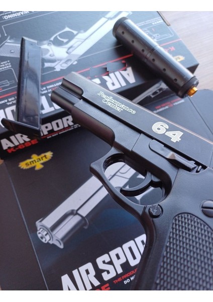 Elite Boncuk Tabanca Diecast Ful Demir Gövdeli Kutulu Oyuncak Metal Silah Üst Sürgü Çekilir 1 Adet modelleri