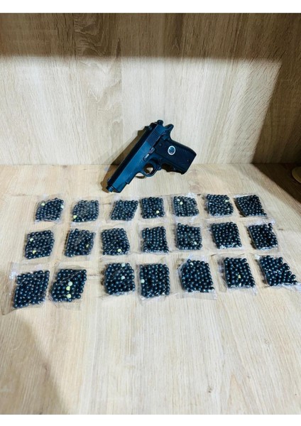 Elite Boncuklu Plastik Boncuk Atan Silah Küçük Boy 1 Adet + 21 Paket Boncuk 1 Adet