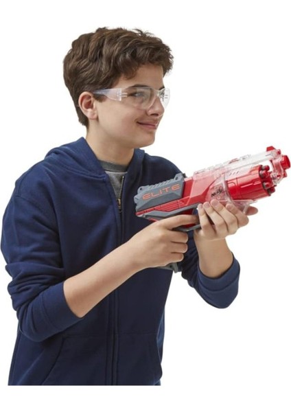 Elite Nerf Elite Disruptor Blaster, 6-Dart Davul, 6 Elite Dart, Hızlı Ateş, Yarı Saydam Kırmızı 1 Adet modelleri