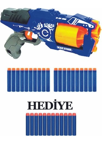Elite Nişancı 2 Nerf Silah Sünger Mermi Atan Hot Fire Nişancı-2 Oyuncak Tabanca + 20 Adet Hediye Mermi 1 Adet