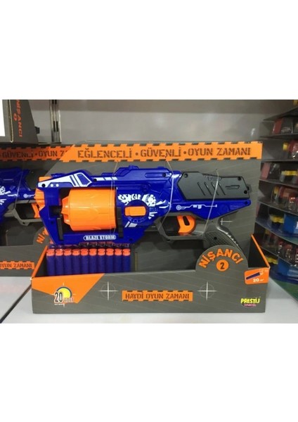 Elite Nişancı 2 Nerf Silah Sünger Mermi Atan Hot Fire Nişancı-2 Oyuncak Tabanca + 20 Adet Hediye Mermi 1 Adet fiyatları