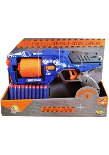 Elite Nişancı 2 Nerf Silah Sünger Mermi Atan Hot Fire Nişancı-2 Oyuncak Tabanca + 20 Adet Hediye Mermi 1 Adet fırsatları