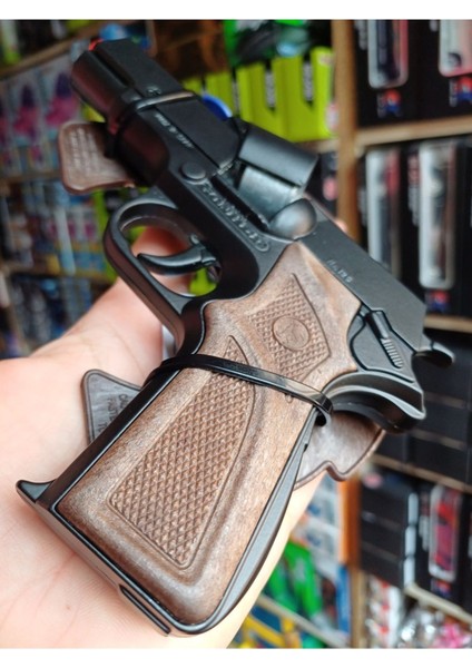 Elite Kapsül Patlatan Polis Tabanca Demir Silah Ispanya Ağır Metal Police Gun 1 Adet