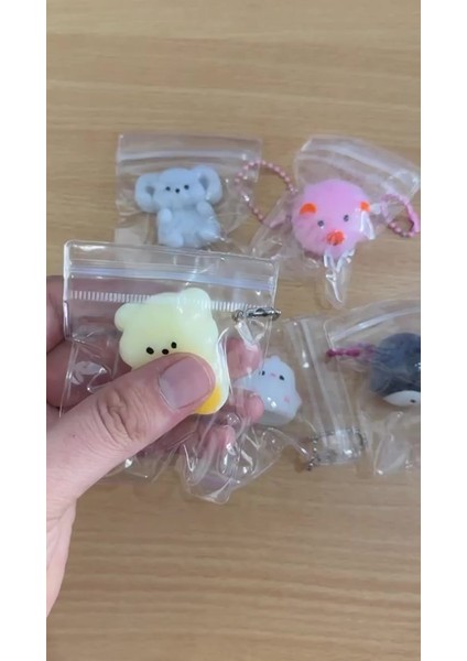 Elite Anahtarlık Çanta Süsü Squishy Yumuşak Hayvan Figürlü Sukuşi 1 Adet