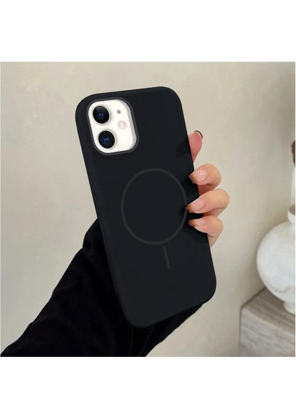 Apple Iphone 11 Uyumlu Magsafe Lansman Kir Tutmaz Silinebilir Içi Kadife Telefon Kılıfı Kablosuz Şarj Özellikli