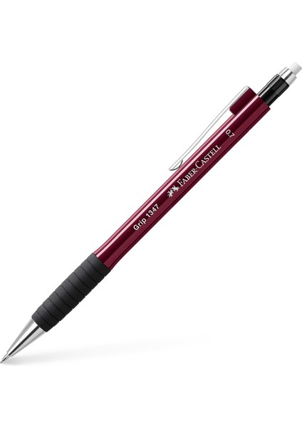 Grip 1347 Versatil Kalem, 0.7 mm, Bordo, Ergonomik Tutuş, Yaylı Uç, Uzun Silgi, Modern Tasarım