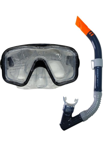Maske Şnorkel Safari Dalış Seti Tepered Cam /113CSB 1 Adet