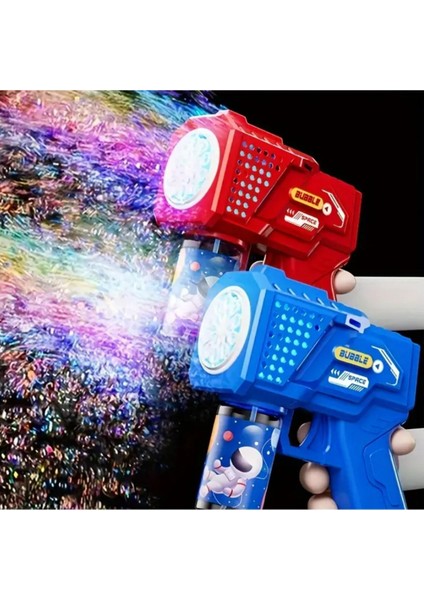 Elite LED Işıklı Astronotlu Pilli Baloncuk Köpük Tabancası Çocuk Oyuncakları Bubble Gun 1 Adet