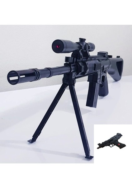Elite Oyuncak Lazerli Tüfek ve Uzi Silah 5 Paket Boncuk 1 Adet