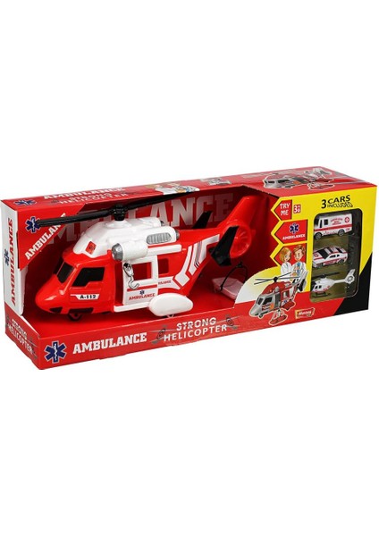 ERN-2004 Heroes Toys Helikopter Ambulans Seti Arabalı- Eren Oyuncak fiyatları