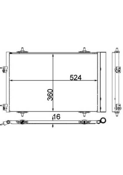 Mahle AC40000P -Knecht-Behr AC40000P A C-Kondansatör Citroen C5 Peugeot 407 0