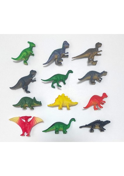 Elite 12 Adet Mini Dinozorlar Figür Hayvan Seti 1 Adet