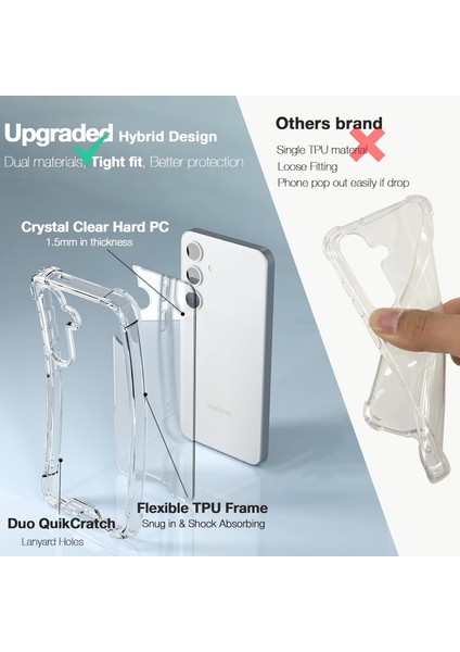 Samsung Galaxy S24 Plus Uyumlu Darbe Önleyici Sararmaya Dayanıklı Airbag Korumalı Ultra Slim Tpu Şeffaf Silikon Kılıf fiyatları