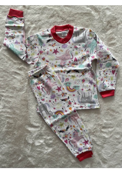Düğmeli Unicornlu Pijama Takım