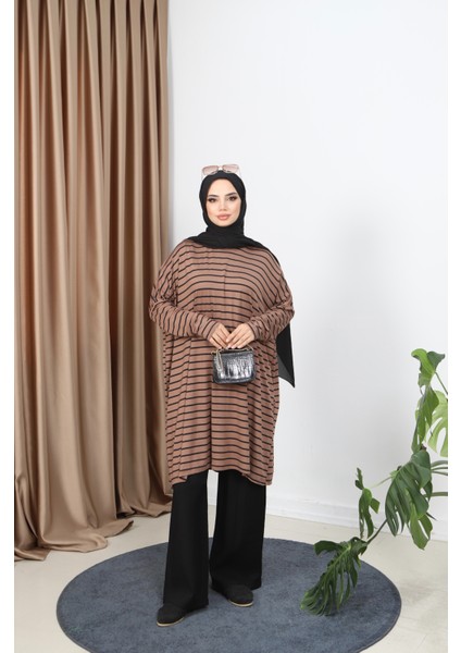 Çizgili Penye Tunik