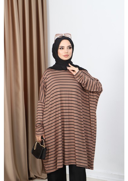 Çizgili Penye Tunik modelleri