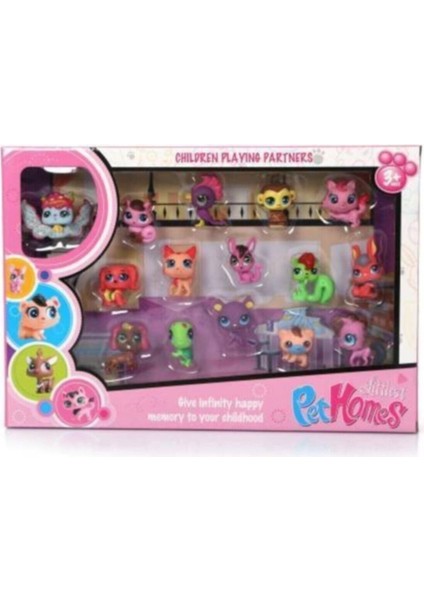 Elite 15 Li Seti - Littlest Pet Homes - Pet Homes Oyun Arkadaşları 15 Li Ler 1 Adet